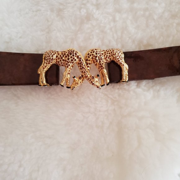VINTAGE Designer Giraffee Buckle Mimi Di N 1992 - Original Belt - Picture 2 of 16